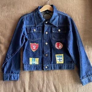 Vintage 70s Patch NFL Denim Jean Jacket
